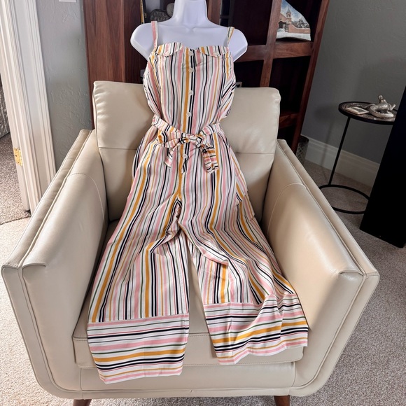 Maeve Easy Sleeveless Shirting Jumpsuit - Picture 3 of 6